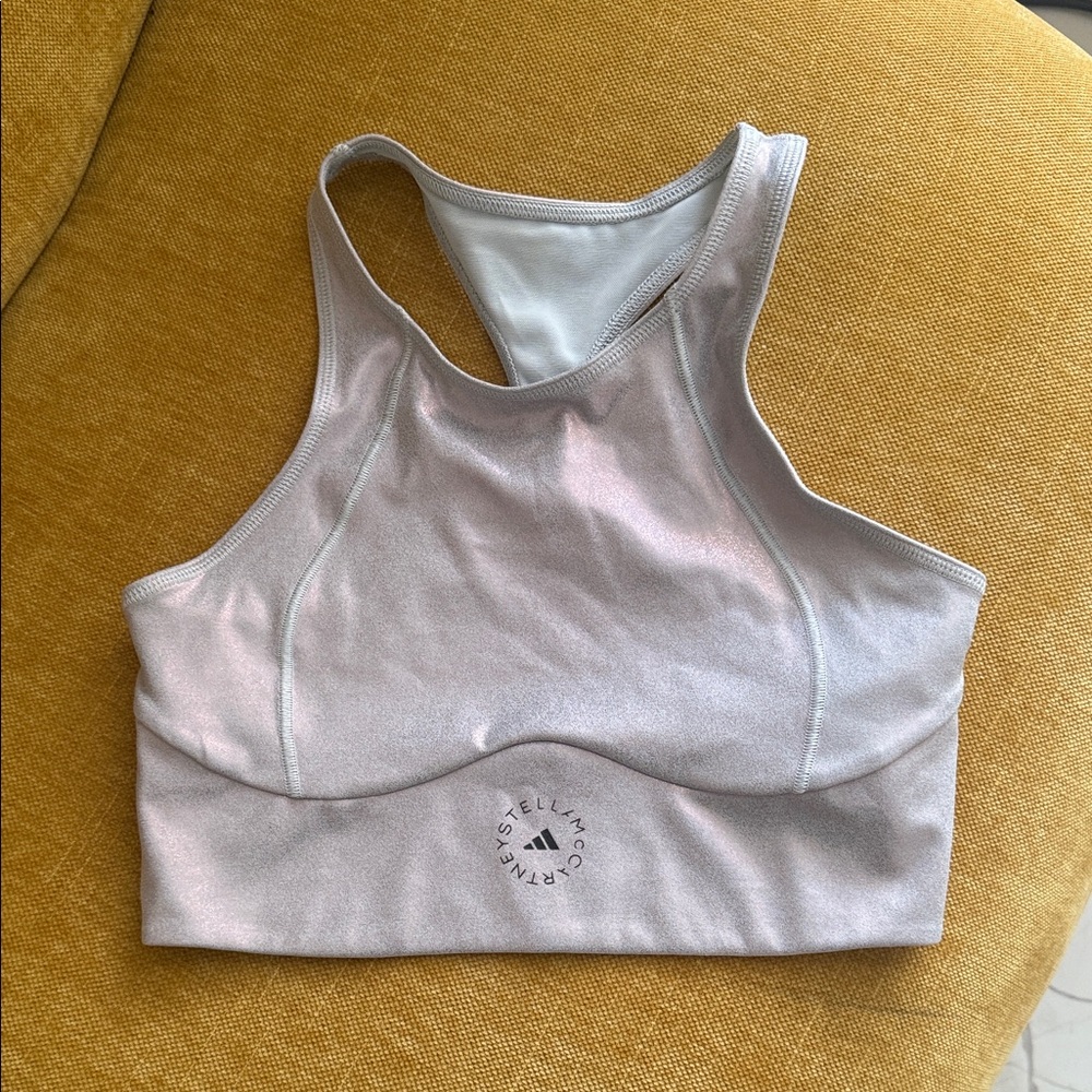 Adidas by Stella McCartney Metallic Silver Sports Bra